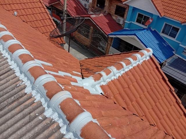 รูปงานซ่อมหลังคารั่ว
