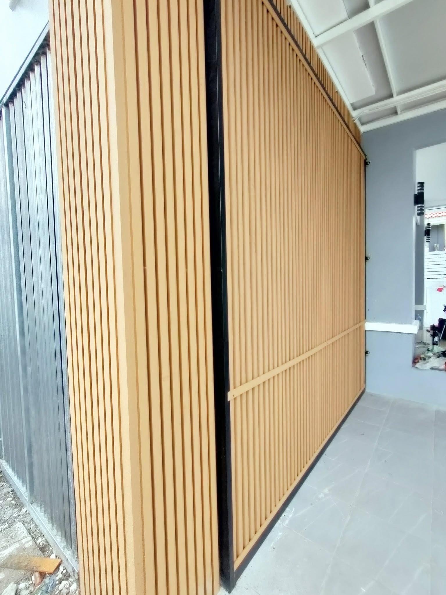 Before and after transformation showing WPC cladding upgrade on Koh Samui home