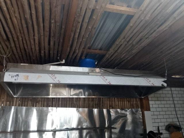 Commercial range hood installation in Samui restaurant kitchen