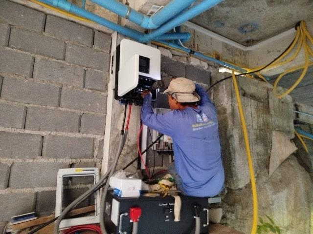 Professional home battery installation service in Koh Samui by expert technicians